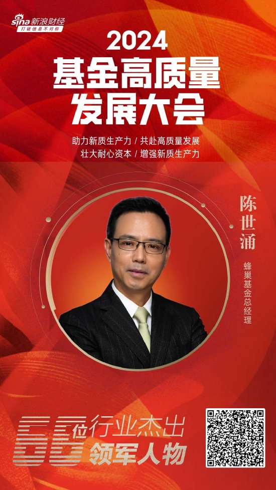 2024公募基金领军人物TOP榜：蜂巢基金陈世涌新进荣誉榜 排名第51 第1张