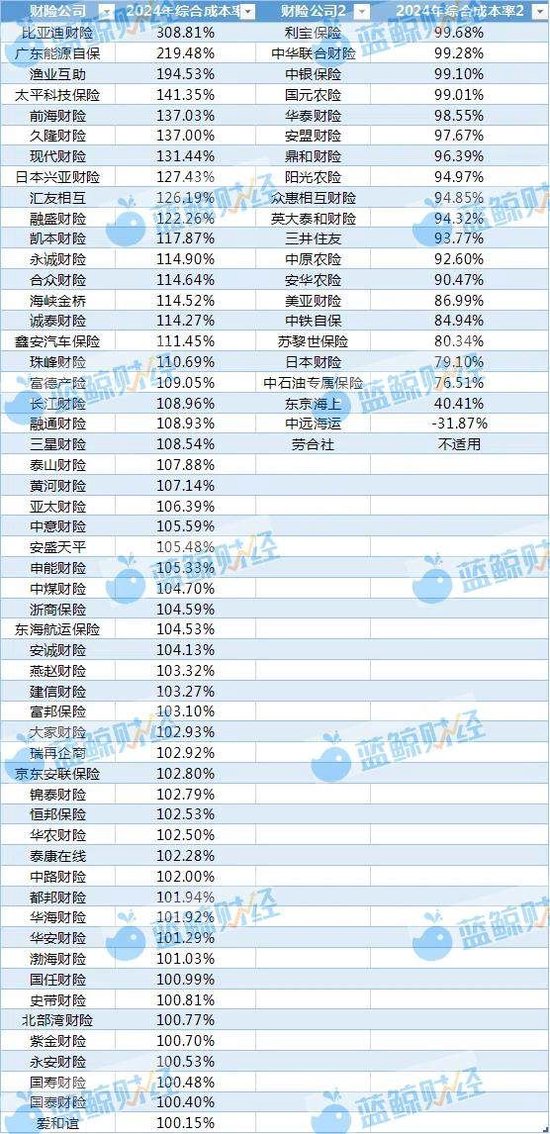 非上市财险公司2024年利润图鉴：近8成盈利，逾50家综合成本率超100% 第3张